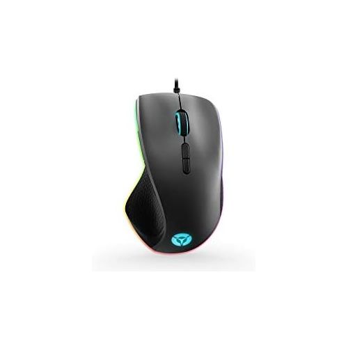 레노버 Lenovo Legion M500 RGB Gaming Mouse, Up to 16000 DPI 50G 400Ips, 7 Programmable Buttons, 3 Zone 16.8Milion Colors RGB, 10G Optional Magnet Weight, 3 Onboard Profile, 50 Million L/R