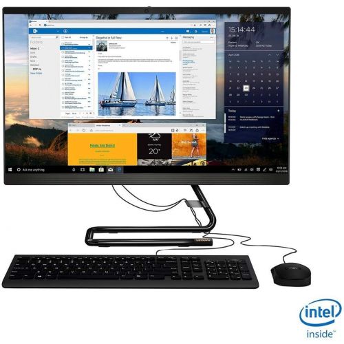 레노버 [아마존베스트]2021 Newest Lenovo 23.8-inch FHD Non-Touch All-in-One Desktop Computer, Intel Pentium Gold G6400T Processor 3.4 GHz, 16GB RAM, 128GB PCIe SSD + 1TB HDD, Webcam, WiFi, DVD, Win 10 H