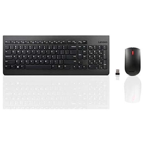 레노버 [아마존베스트]Lenovo 510 Wireless Keyboard & Mouse Combo, 2.4 GHz Nano USB Receiver, Full Size, Island Key Design, Left or Right Hand, 1200 DPI Optical Mouse, GX30N81775, Black