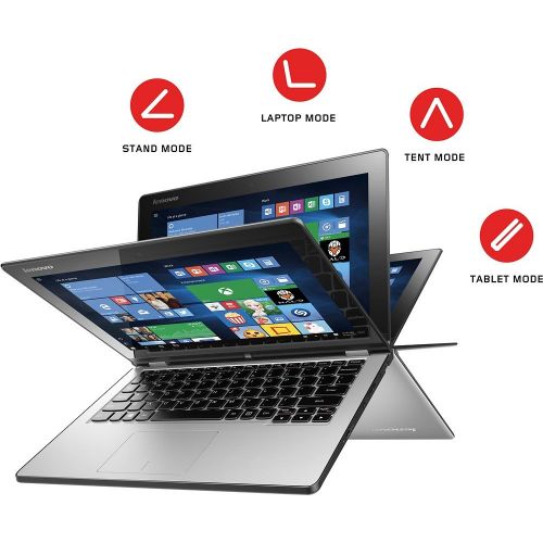 레노버 Lenovo Yoga 2 11.6 Convertible 2-in-1 Touchscreen Laptop (2017 Model), Intel Core i3-4012Y Processor, 4GB RAM, 128GB SSD, WiFi, Webcam, HDMI, Bluetooth, No DVD, Windows 10