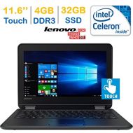 Lenovo Premium 11.6-inch (1366 x 768) Touchscreen IPS 2-IN-1 Laptop PC (Intel Celeron Processor 1.6GHz, 4GB RAM, 32GB SSD, WIFI, Bluetooth, HDMI, Stereo speakers, No DVD, Windows 1