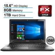 Lenovo 15.6’’ HD LED Signature Laptop PC, AMD Quad-Core FX-7500 2.10 GHz CPU, 8 GB RAM, 1 TB HDD, DVD +/- RW, Bluetooth, HDMI, Radeon R7 Graphics, Dolby Audio, Windows 10-Black