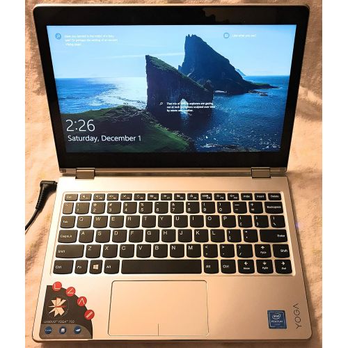 레노버 Lenovo Yoga 710 2-in-1 11.6 FHD Touchscreen Flagship High Performance Laptop PC | Intel Pentium 4405Y | 4GB RAM | 128GB SSD | WIFI | Bluetooth | Windows 10 (Silver)