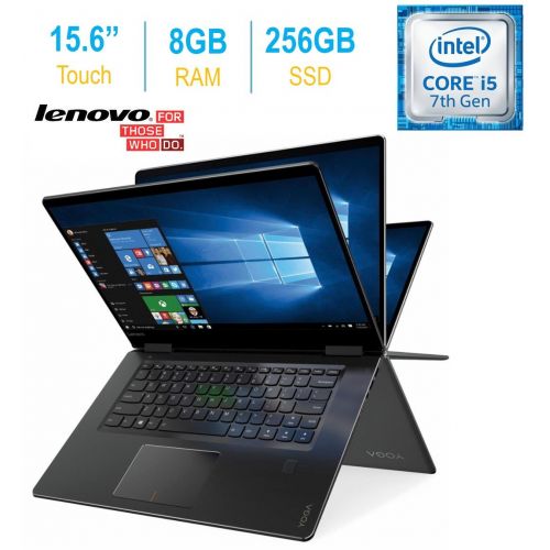 레노버 2017 Lenovo Yoga 15.6 inch Touchscreen IPS FHD (1920 x 1080) Laptop PC, Intel Core i5-7200U 2.5GHz, 8GB RAM, 256GB SSD, Backlit Keyboard, HDMI, Bluetooth, Built-in Fingerprint Read