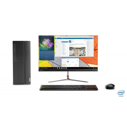 레노버 Lenovo IdeaCentre 510A 15L Desktop Computer, Intel Core i3-8100 Processor, 4GB DDR4, 1TB HDD + 16GB Intel Optane Memory, Intel UHD Graphics 630, Windows 10, 90HV000NUS, Black