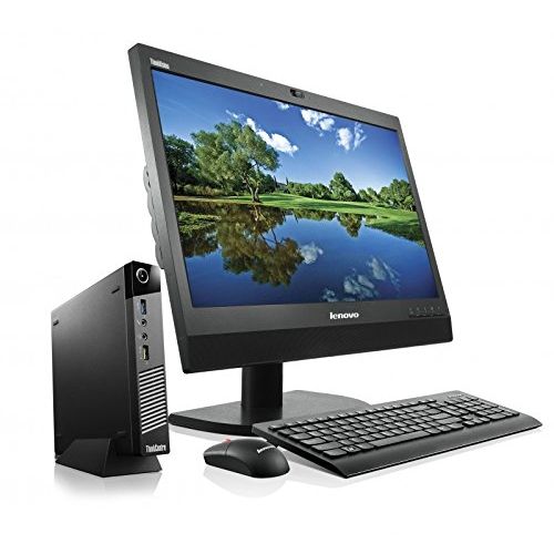 레노버 Lenovo ThinkCentre M73 Tiny Form Factor Business Desktop Computer, Intel Dual-Core G3220T Processor 2.60 GHz, 8GB RAM, 500GB HDD, WiFi, USB 3.0, VGA, Windows 10 Pro (Certified Refu
