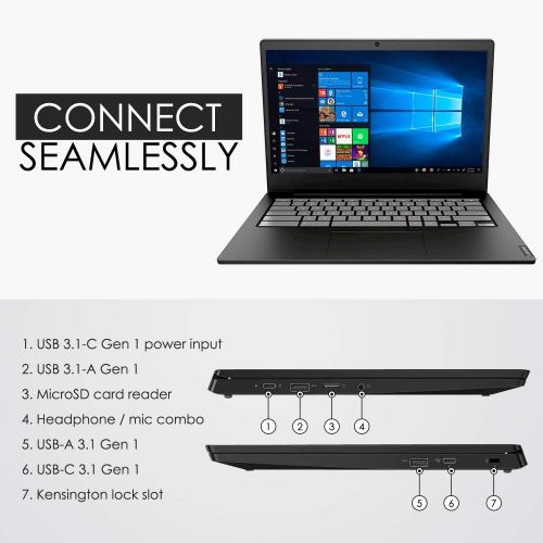 레노버 Lenovo Chromebook S340 Laptop, 14” FHD(1920x1080) Chrome OS, 64 GB Flash Memory, Intel Celeron N4000 processor, Intel UHD 600 Graphics, 4GB RAM, 180 Degree Hinge, Up to 10 Hrs Batt