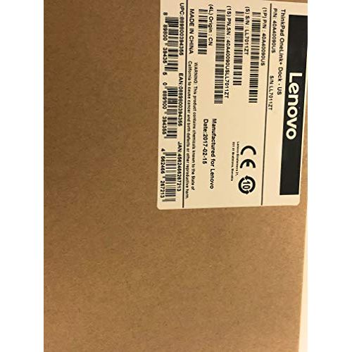  Lenovo USA Lenovo ThinkPad Onelink Dock USA ( 40A40090US , Retail Packaged ) for Models P40 Yoga, X1 Tablet (1st Gen), X1 Tablet (2nd Gen), Yoga 14, Yoga 260, Yoga 460, X1 Carbon (4th Gen), X
