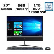 Lenovo-IdeaCentre-510-i7-8GB-1TB 2017 Newest Lenovo Ideacentre AIO 510 23 Flagship Premium High Performance All-in-One Desktop, Intel Quad-Core i7-6700T up to 3.6 GHz, 8GB DDR4 RAM, 1TB HDD + 128GB SSD, DVD, Webca