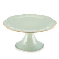 Lenox French Perle 8.5-Inch Medium Pedestal Cake Plate in Ice Blue