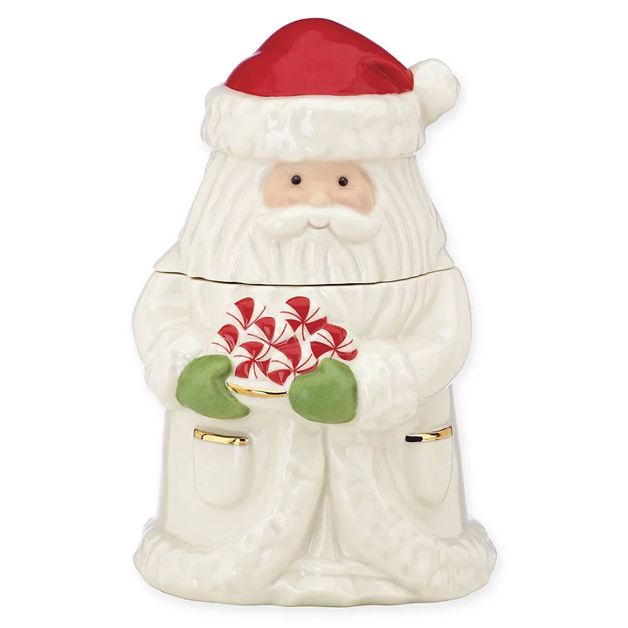 레녹스 Lenox Peppermint Santa Treat Jar