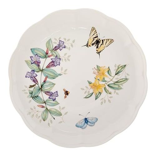 레녹스 Lenox 6342794 Lenox Butterfly Meadow 18-Piece Dinnerware Set White