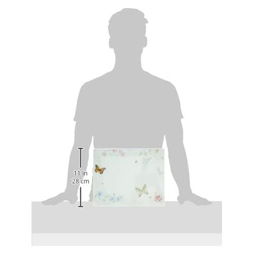 레녹스 Lenox Butterfly Meadow Large Glass Cutting Board, 2.95 LB, Multi