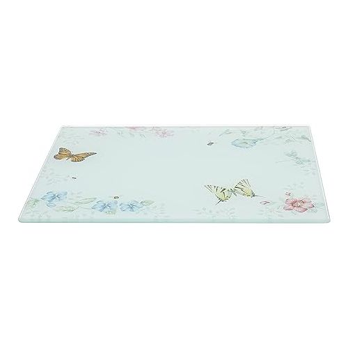 레녹스 Lenox Butterfly Meadow Large Glass Cutting Board, 2.95 LB, Multi