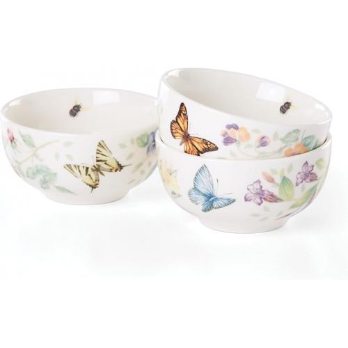 레녹스 Lenox Butterfly Meadow Kitchen 3-Piece Mini Bowl Set, 1.70 LB, Multi