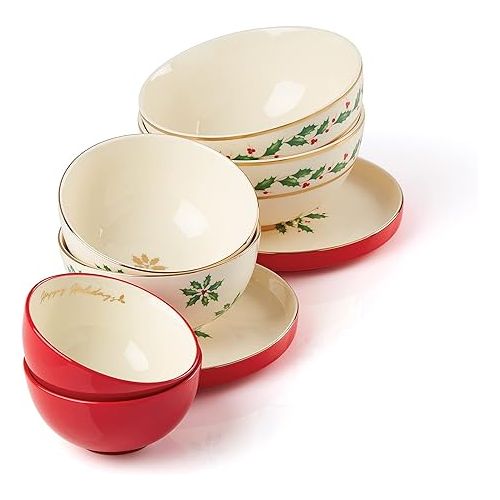 레녹스 Lenox 893494 Holiday Luna Nesting Dinnerware Set