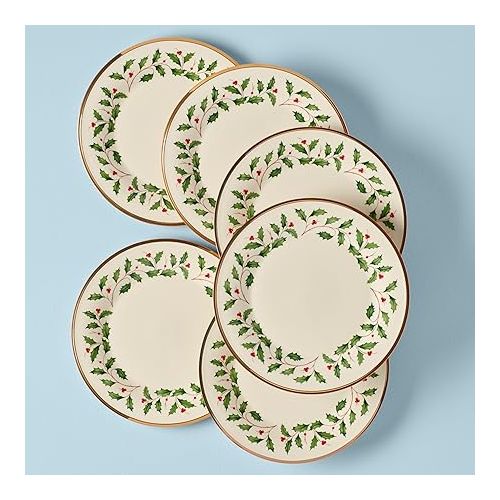 레녹스 Lenox 835217 Holiday Dinner Plate Set, Buy 3 Get 6