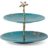 Lenox Sprig & Vine 2-Tiered Server, 3.20 LB, Green