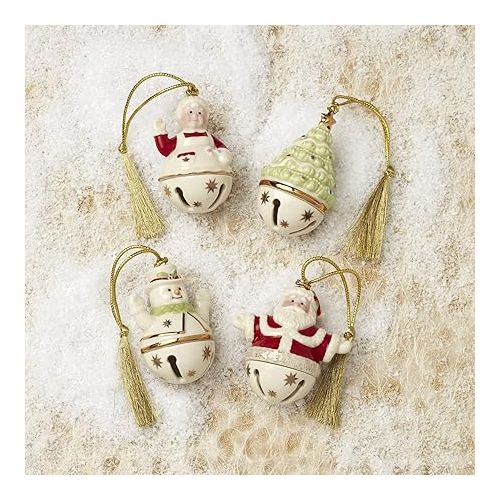 레녹스 Lenox 894794 Jingle Bell Ornament, Set of 4