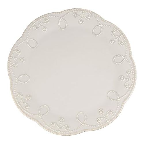레녹스 Lenox French Perle Pedestal Cake Plate, Medium, White -