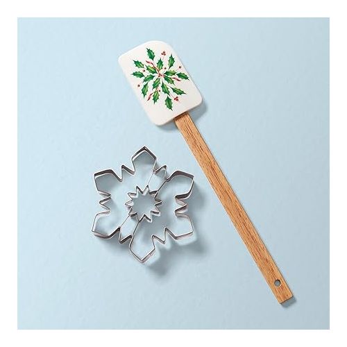 레녹스 Lenox 893496 Holiday Spatula with Snowflake Cookie Cutter