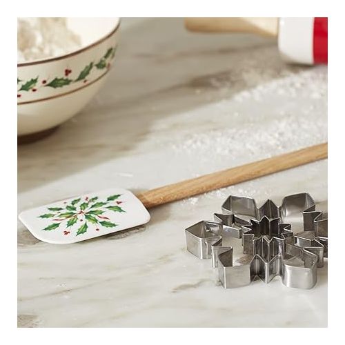 레녹스 Lenox 893496 Holiday Spatula with Snowflake Cookie Cutter