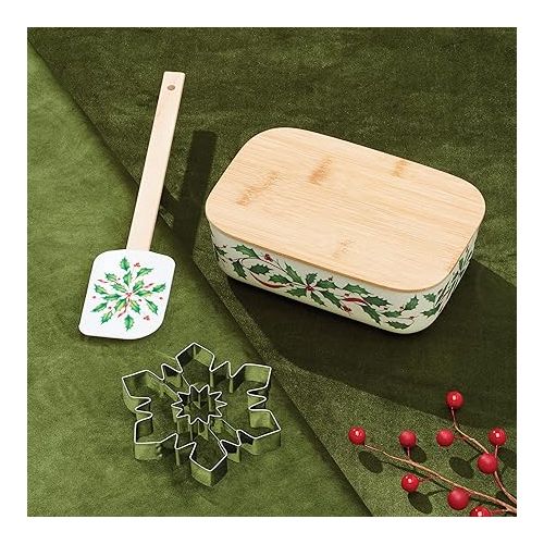 레녹스 Lenox 893496 Holiday Spatula with Snowflake Cookie Cutter