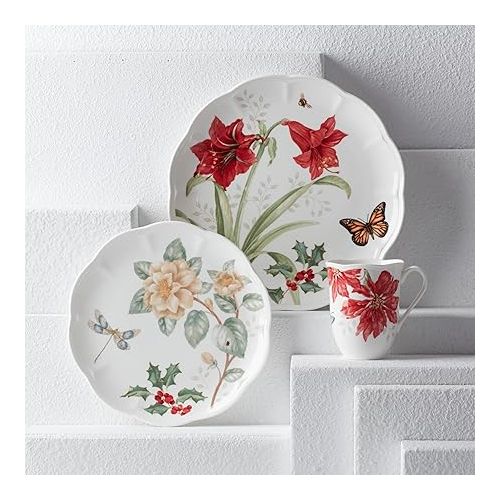 레녹스 Lenox Butterfly Meadow Porcelain 18-Piece Holiday Dinnerware Set
