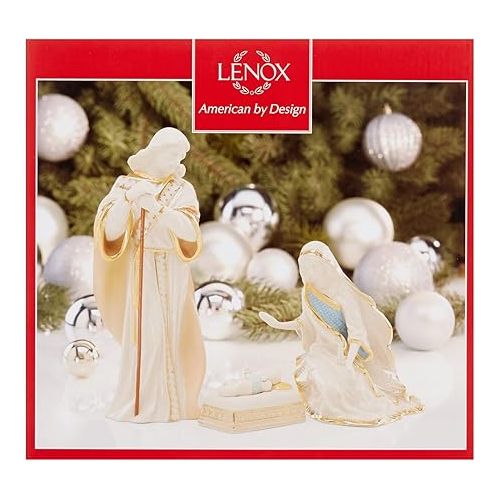 레녹스 Lenox 6238430 First Blessing Nativity 3-Piece Holy Family Figurine Set