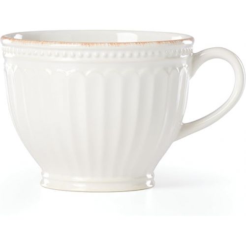 레녹스 Lenox French Perle Groove 2-Piece Latte Mug Set, 2.30 LB, White