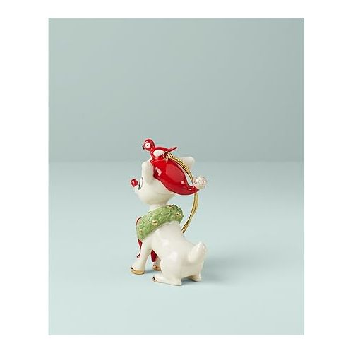 레녹스 Lenox 894451 Rudolph and Cardinal Friend Ornament