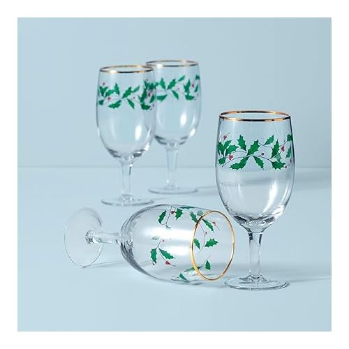 레녹스 Lenox 849606 Holiday 4-Piece Iced Beverage Glass Set