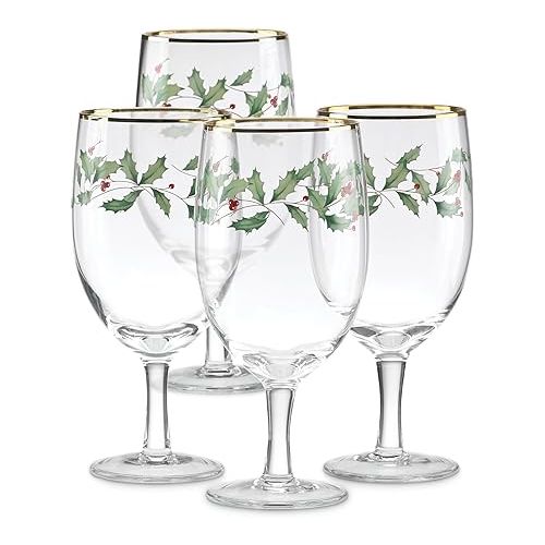 레녹스 Lenox 849606 Holiday 4-Piece Iced Beverage Glass Set