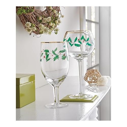 레녹스 Lenox 849606 Holiday 4-Piece Iced Beverage Glass Set