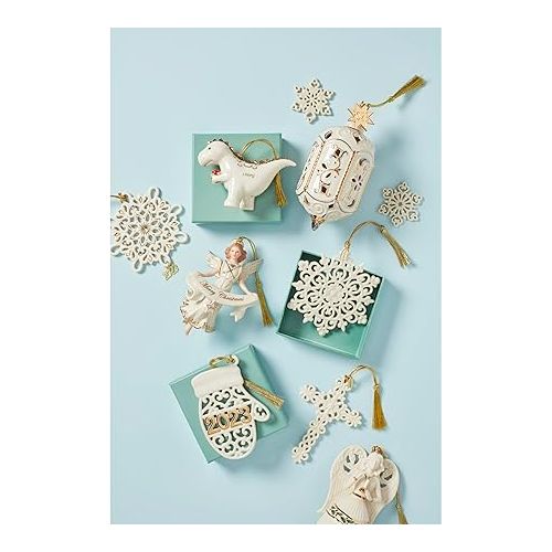 레녹스 Lenox 894442 2023 Snow Fantasies Cross Ornament