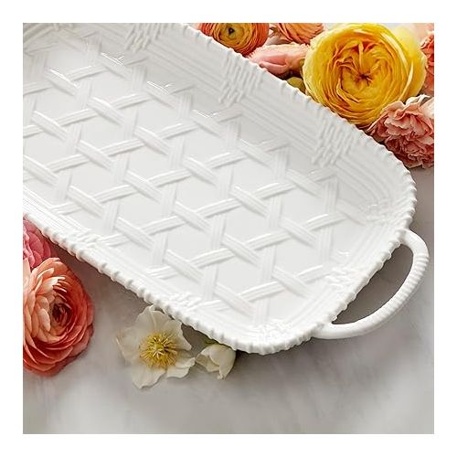 레녹스 Lenox 893875 Wicker Creek Handled Tray, 3.62