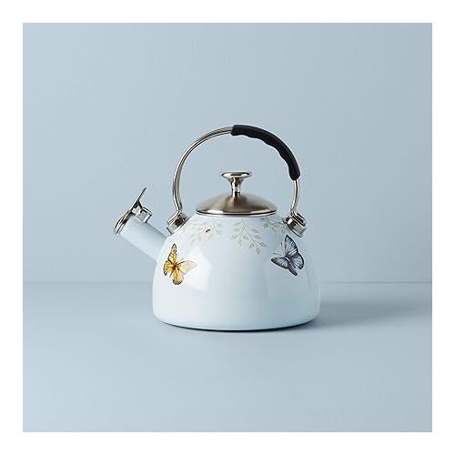 레녹스 Lenox Butterfly Meadow Tea Kettle, Rust Resistant