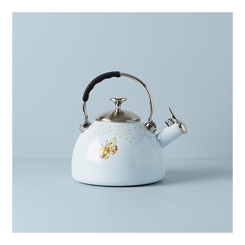 레녹스 Lenox Butterfly Meadow Tea Kettle, Rust Resistant