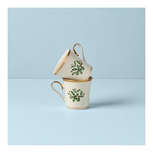 레녹스 Lenox 870002 Holly Mug 2-Piece Set