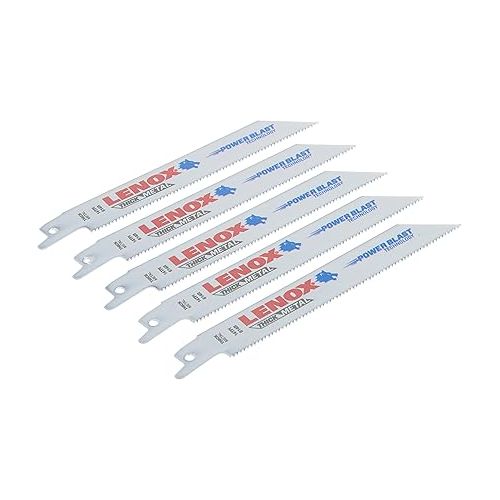 레녹스 LENOX Reciprocating Saw Blades, Metal Cutting, 6-Inch, 14 TPI, 5-Pack (20564614R)