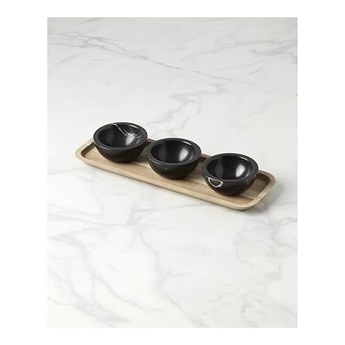 레녹스 Lenox Lx Collective Tray with 3 Dip Bowls, 3.65 LB