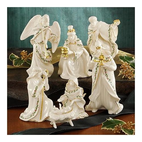 레녹스 Lenox 806053 Holiday Mini Nativity Set, 1.60 LB, Ivory, 7-Piece