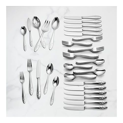 레녹스 Lenox Butterfly Meadow 65-Piece Flatware Set