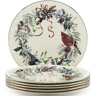 Lenox 835219 Winter Greetings 6-Piece Dinner Plate Set, 10.75