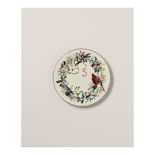 레녹스 Lenox 835219 Winter Greetings 6-Piece Dinner Plate Set, 10.75