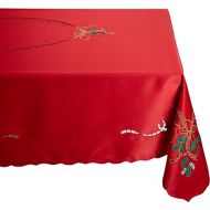 Lenox Holiday Nouveau Tablecloth, 60 by 102-Inch Oblong/Rectangle, Red