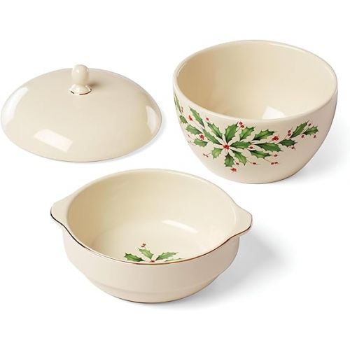 레녹스 Lenox Holiday Stackable Bowl Set, 5.75