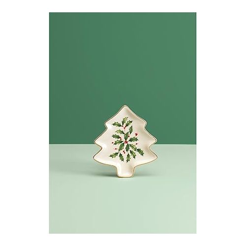 레녹스 Lenox 879592 Holiday Tree Shaped Party Plate