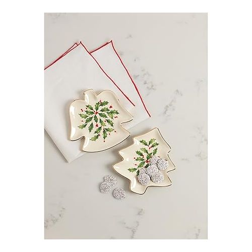 레녹스 Lenox 879592 Holiday Tree Shaped Party Plate