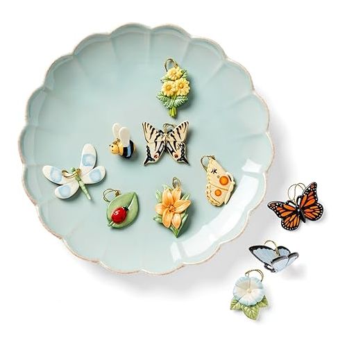 레녹스 Lenox Butterfly Meadow 10-Piece Ornament Set, 0.45 LB, Multi